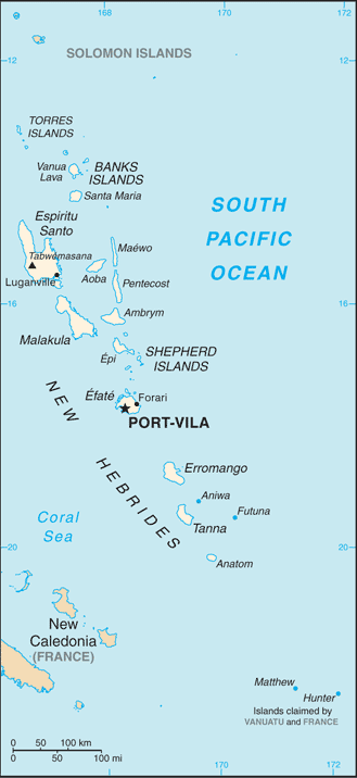Map Vanuatu